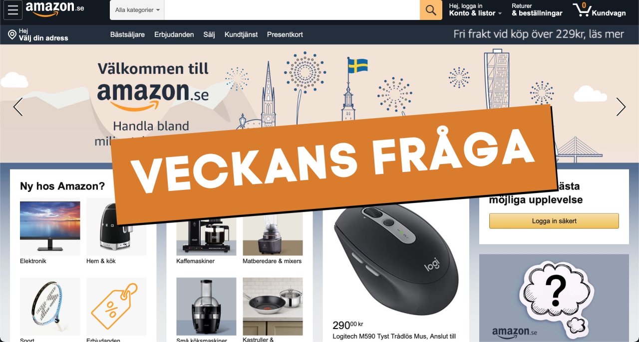 Veckans fråga: Kommer du börja handla hos svenska Amazon?